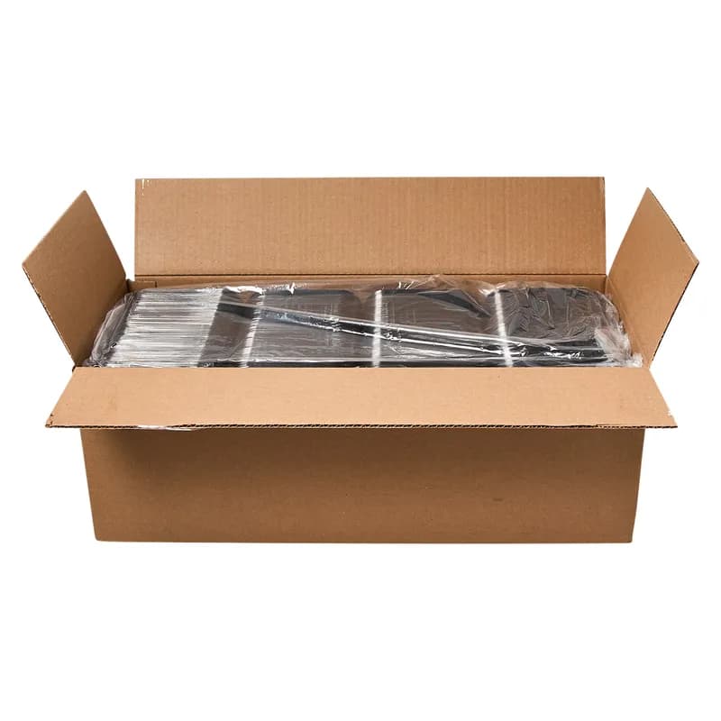 2 Meat Tray 6X8.4X1.1 IN RPET Black Rectangle 500/Case