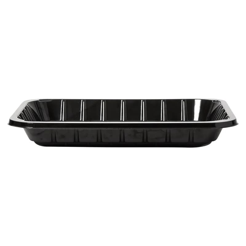 2 Meat Tray 6X8.4X1.1 IN RPET Black Rectangle 500/Case