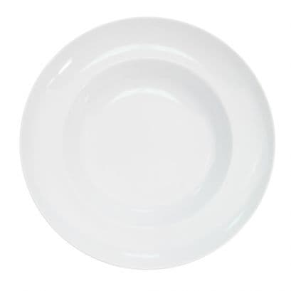 Mediterranean Pasta Bowl 9 IN 12 OZ Porcelain Round Dual Ovenable Dishwasher Safe 24/Case