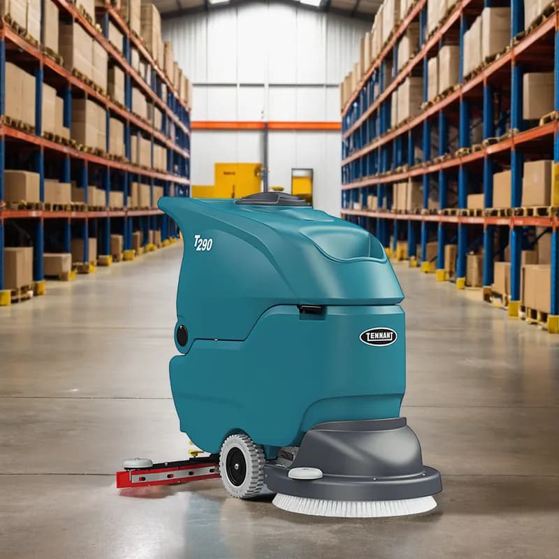 Tennant T290 Floor Scrubber 48.4X20.3X37.8 IN 10.5 GAL 20IN Teal Cordless Walk Behind Self Propel 140 AGM Battery 1/Each