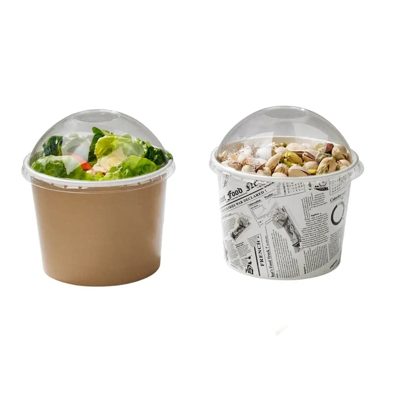 Food Container Base 12 OZ Paper Kraft Microwave Safe Freezer Safe 50 Count/Pack 10 Packs/Case 500 Count/Case