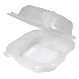 Sandwich Take-Out Container Hinged Large (LG) 5.84X6.25X2.88 IN PP Clear 300/Case