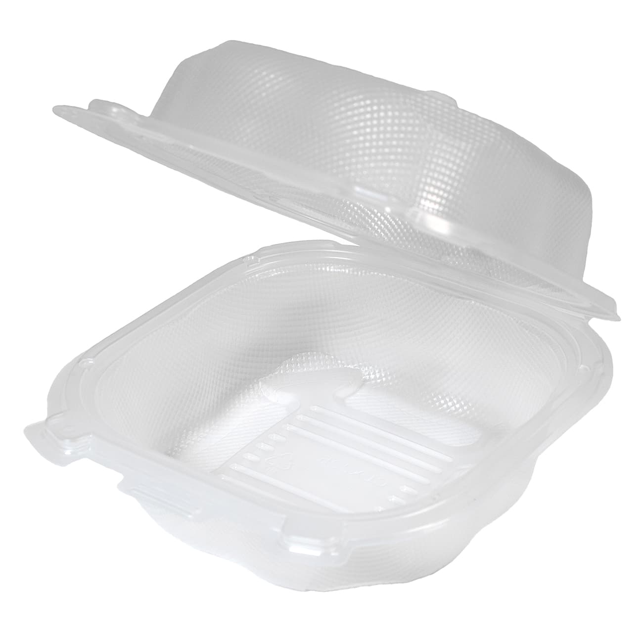 Sandwich Take-Out Container Hinged Large (LG) 5.84X6.25X2.88 IN PP Clear 300/Case