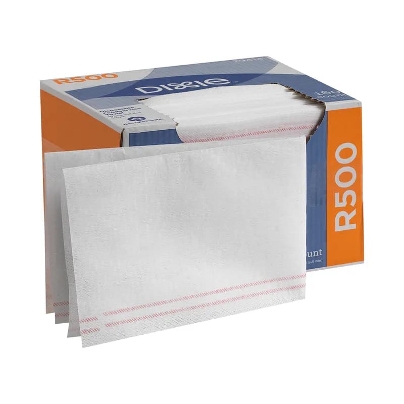 Dixie® Cleaning Wipe 1 PLY White Red Stripe Disposable 160/Case