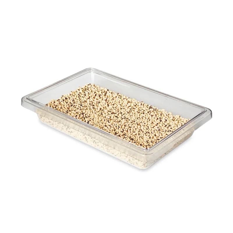 Food Tote Box 18X12X3.50 IN 2 GAL Clear PC Food Safe 6 Count/Case
