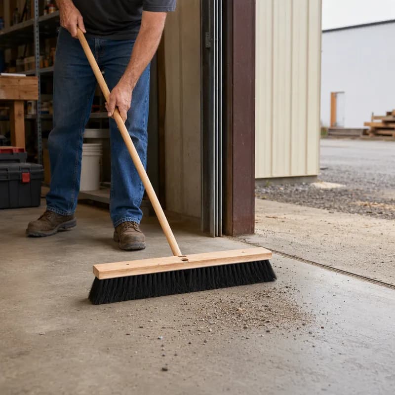 Push Broom 24 IN Black PP Medium Sweep 1/Each