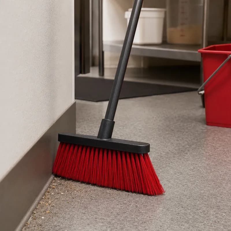 Sparta® Broom Head 8X12X2 IN Red PP Angled Threaded Color Coded 1/Each