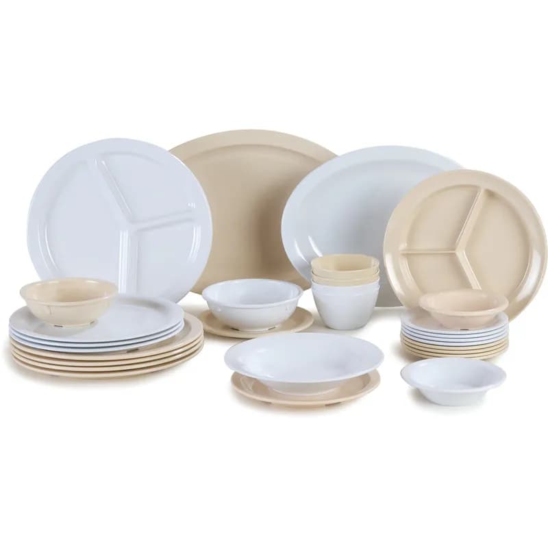 Kingline™ Plate 8.92X0.77 IN Melamine White 48/Case