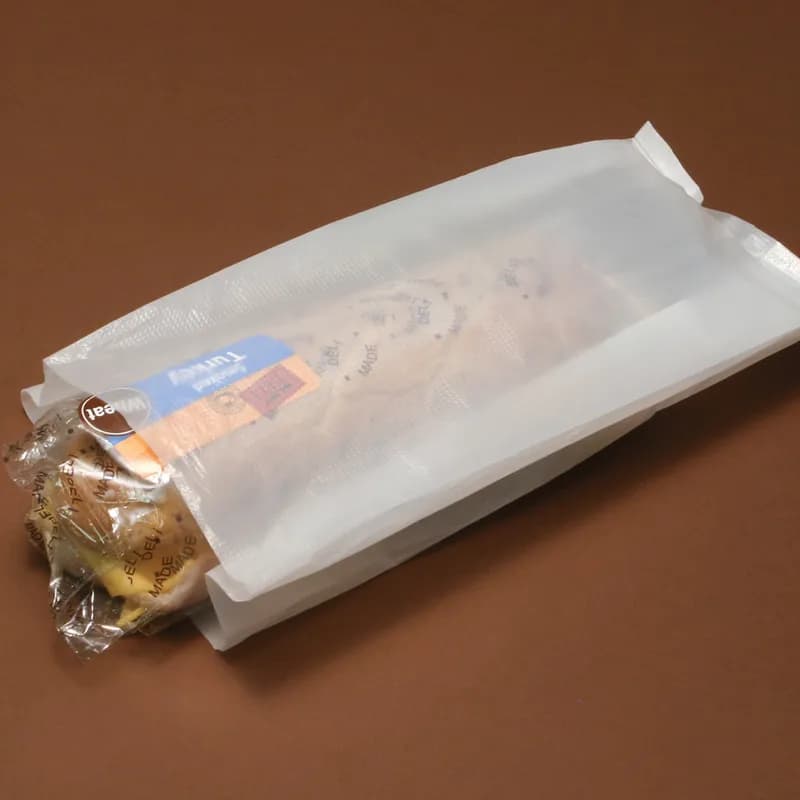 Grocery Bag #20 8X5X18 IN HDPE 0.5MIL White With Open Ended Closure Wet Pack Gusset 1000/Case