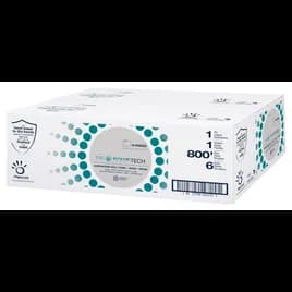Papernet Dissolve Tech Roll Paper Towel 800 FT 1PLY Virgin Pulp Embossed Hardwound 2.01IN Core Diameter 6 Rolls/Case