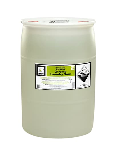 Clothesline Fresh® Xtreme® 17 Mild Scent Laundry Sour 55 GAL Acidic 1/Drum