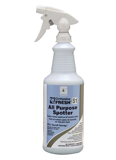 Clothesline Fresh® All Purpose Spotter S1 Mild Scent Laundry Spotter 1 QT All Purpose Alkaline Liquid RTU 12/Case