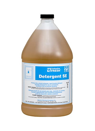 Clothesline Fresh® Detergent SE 23 Unscented Laundry Detergent 1 GAL Alkaline Heavy Duty 4/Case