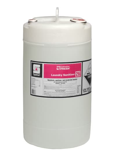 Clothesline Fresh® Laundry Sanitizer 26 Unscented 15 GAL Neutral 1/Drum