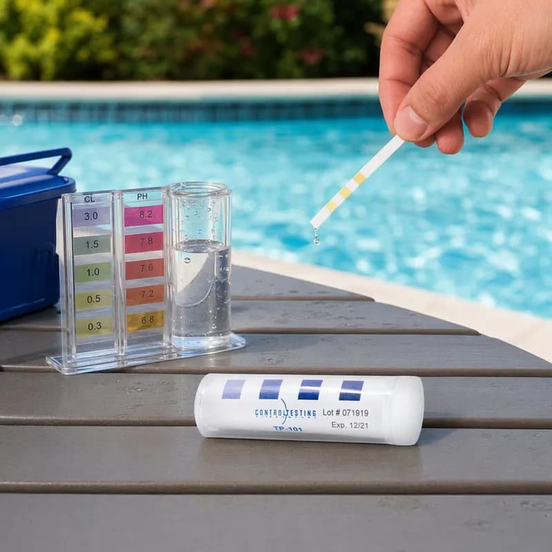Chlorine Test Strips TCD Chlorine Range 0-200 Vial 100/Pack