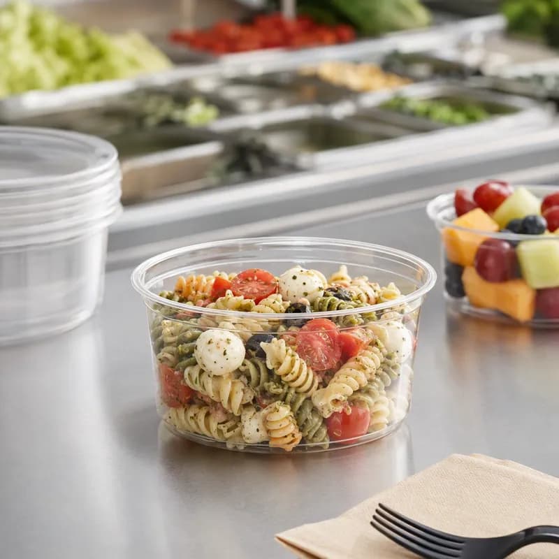 Deli Container 12 OZ PLA Clear Round Bulk 500/Case