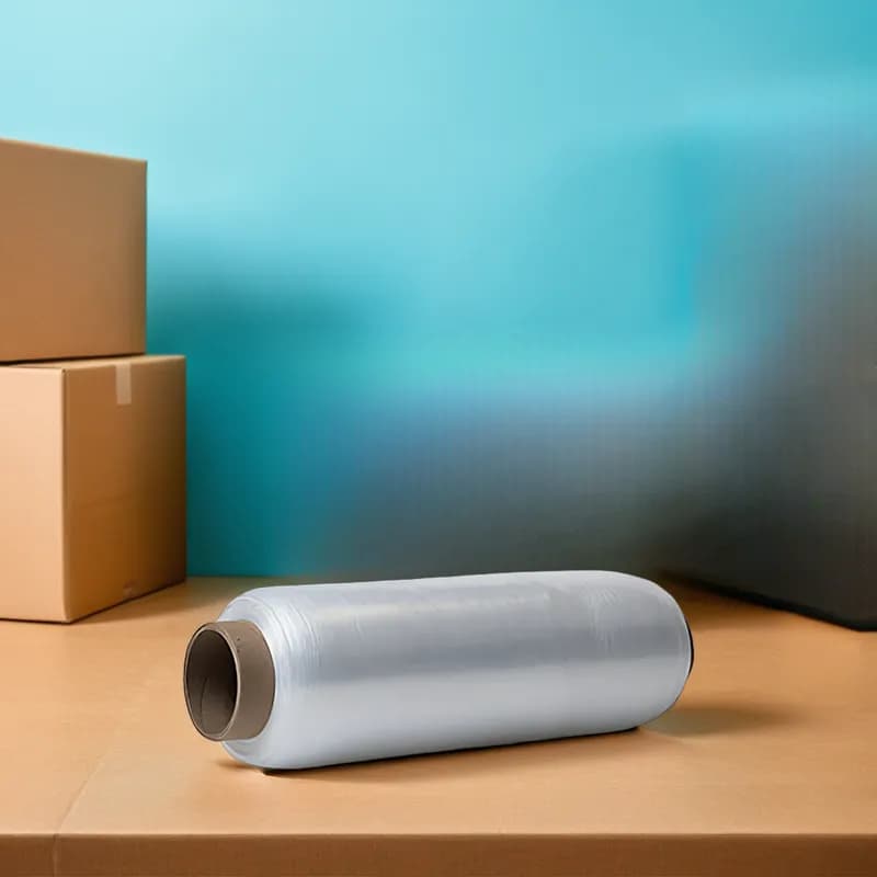 Hand Stretch Film 15IN X1457FT Clear LLDPE 39GA 0.39MIL 9.906MIC Prestretch 4/Case