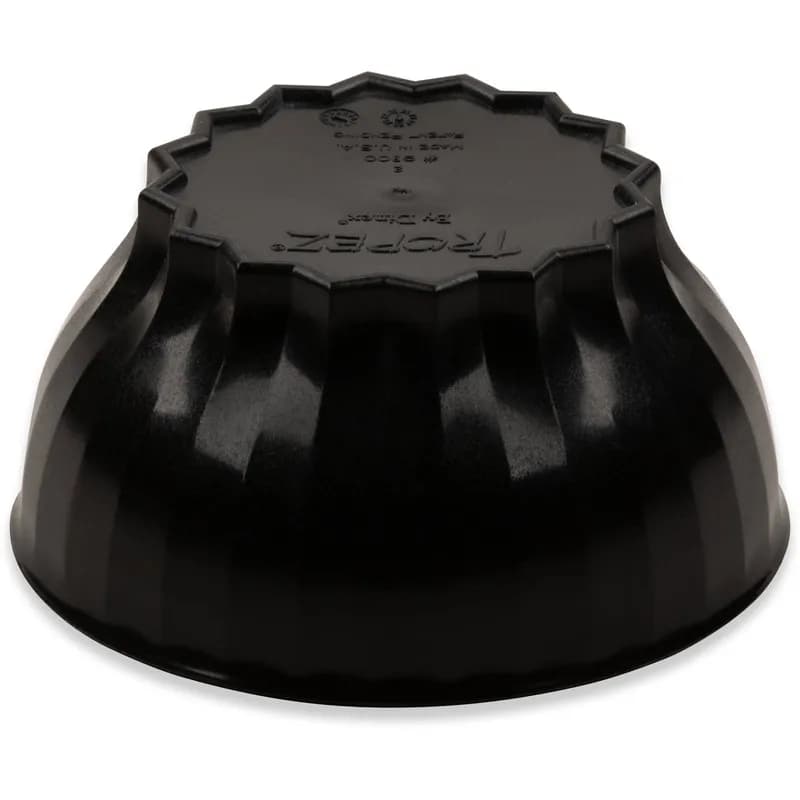 High Temperature Bowl 9 OZ PP Glass Black Round Fluted 48/Case