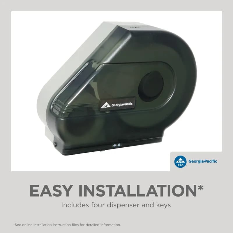 Vista Toilet Paper Dispenser Translucent Smoke Stub Roll Jumbo Jr (JRT) High Capacity 1/Each