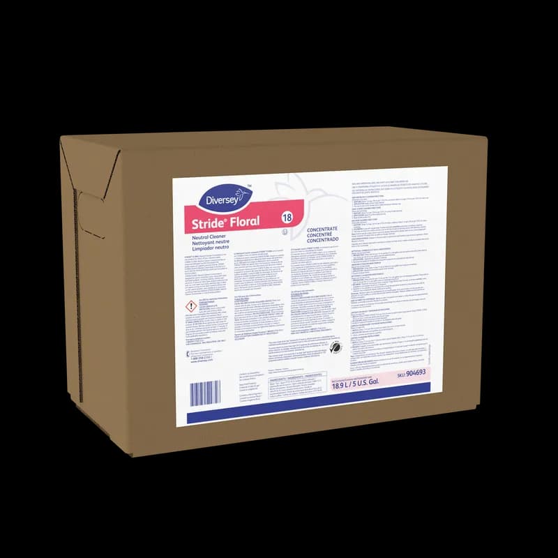 Stride Floral All Purpose Cleaner 5 GAL Neutral Liquid Bag-in-Box (BIB) Kosher View Quik 1/Each