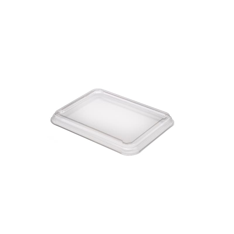 Lid Dome Small (SM) 5X6.6X0.62 IN PET Clear Rectangle For 12-16-22-25 OZ Container 600/Case