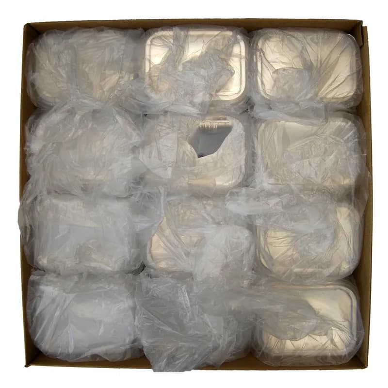 Lid Dome Small (SM) 5X6.6X0.62 IN PET Clear Rectangle For 12-16-22-25 OZ Container 600/Case