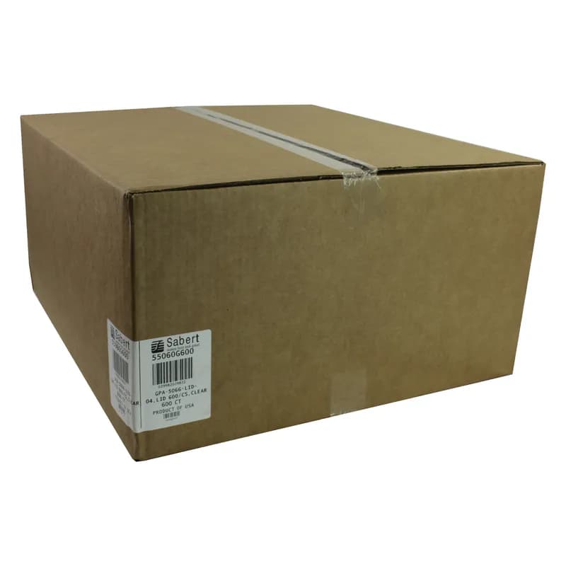 Lid Dome Small (SM) 5X6.6X0.62 IN PET Clear Rectangle For 12-16-22-25 OZ Container 600/Case