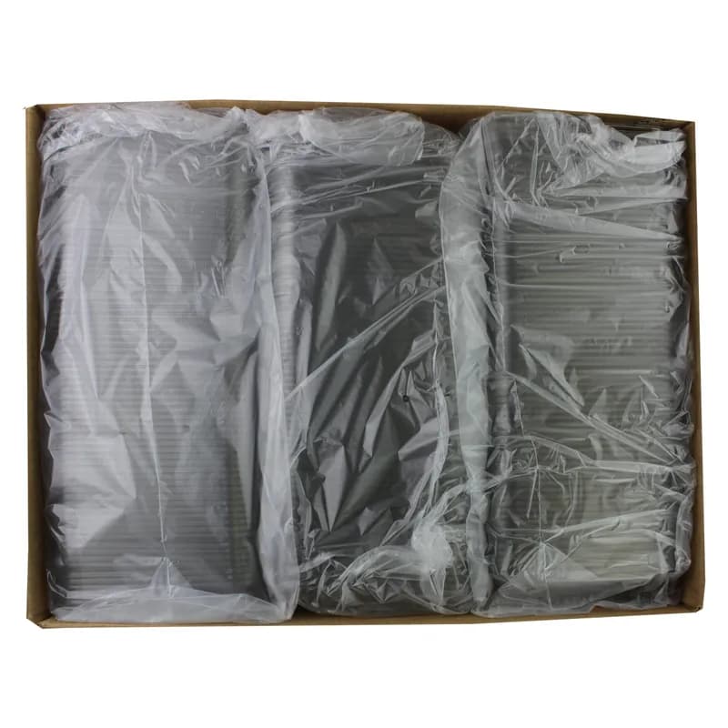 Lid Medium (MED) 6.5X8.5 IN 3 Compartment PET Clear Rectangle For Tray 390/Case