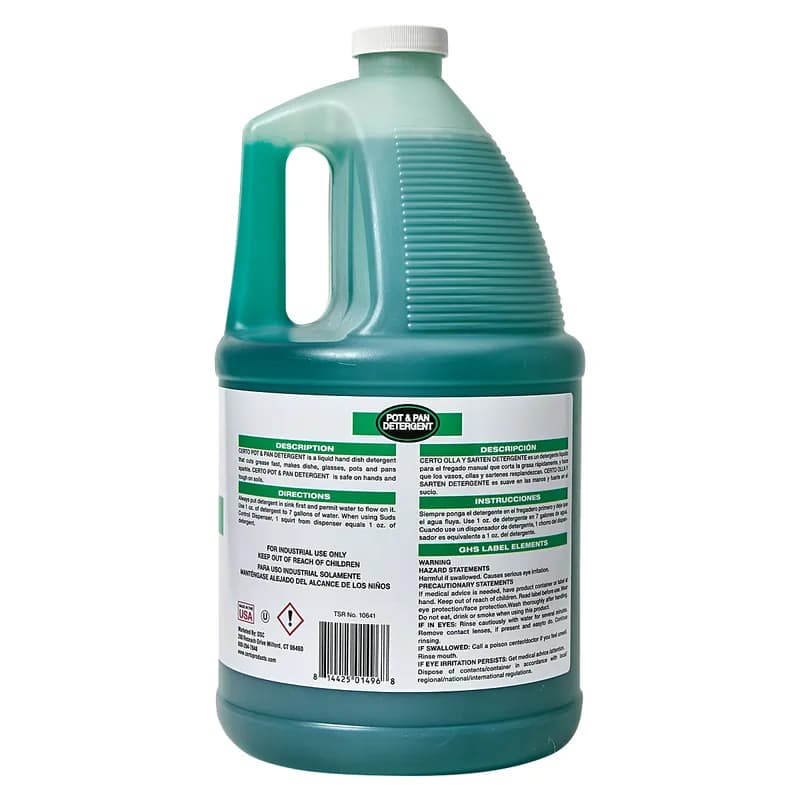 Certo Manual Pot & Pan Detergent 1 GAL Liquid 4/Case