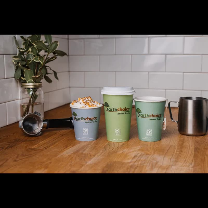 EarthChoice® Hot Cup 16 OZ Paperboard PLA Green 1000/Case