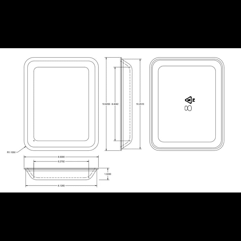 8 Meat Tray 8.5X10.63X1.34 IN Polystyrene Foam White Rectangle Heavy 400/Case