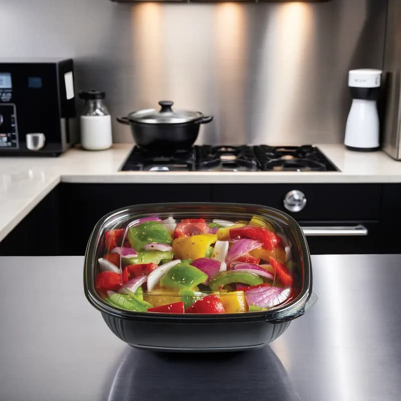 Fresh 'n Clear® Bowl 32 OZ PET Black 300/Case