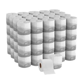Pacific Blue Basic Toilet Paper & Tissue Roll 3.5X3.8 IN 2PLY White Embossed Standard 550 Sheets/Roll 80 Rolls/Case