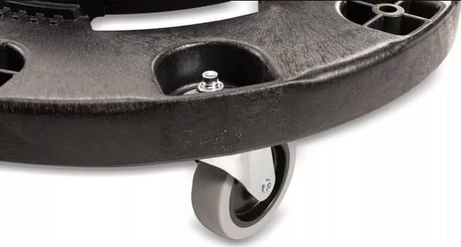 Sparta® Dolly Black Round PP 1/Each