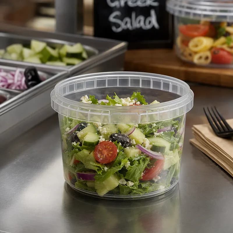 Deli Container Base 16 OZ PP Clear Round 540/Case