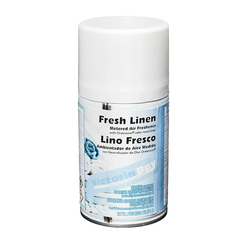 Victoria Bay Air Freshener & Deodorizer Linen Aerosol 7 OZ 30-Day Air Care System Metered 12/Case