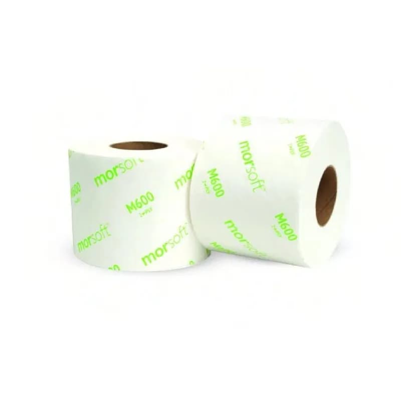 Morsoft® Toilet Paper & Tissue Roll 3.9X3.75 IN 2PLY White 600 Sheets/Roll