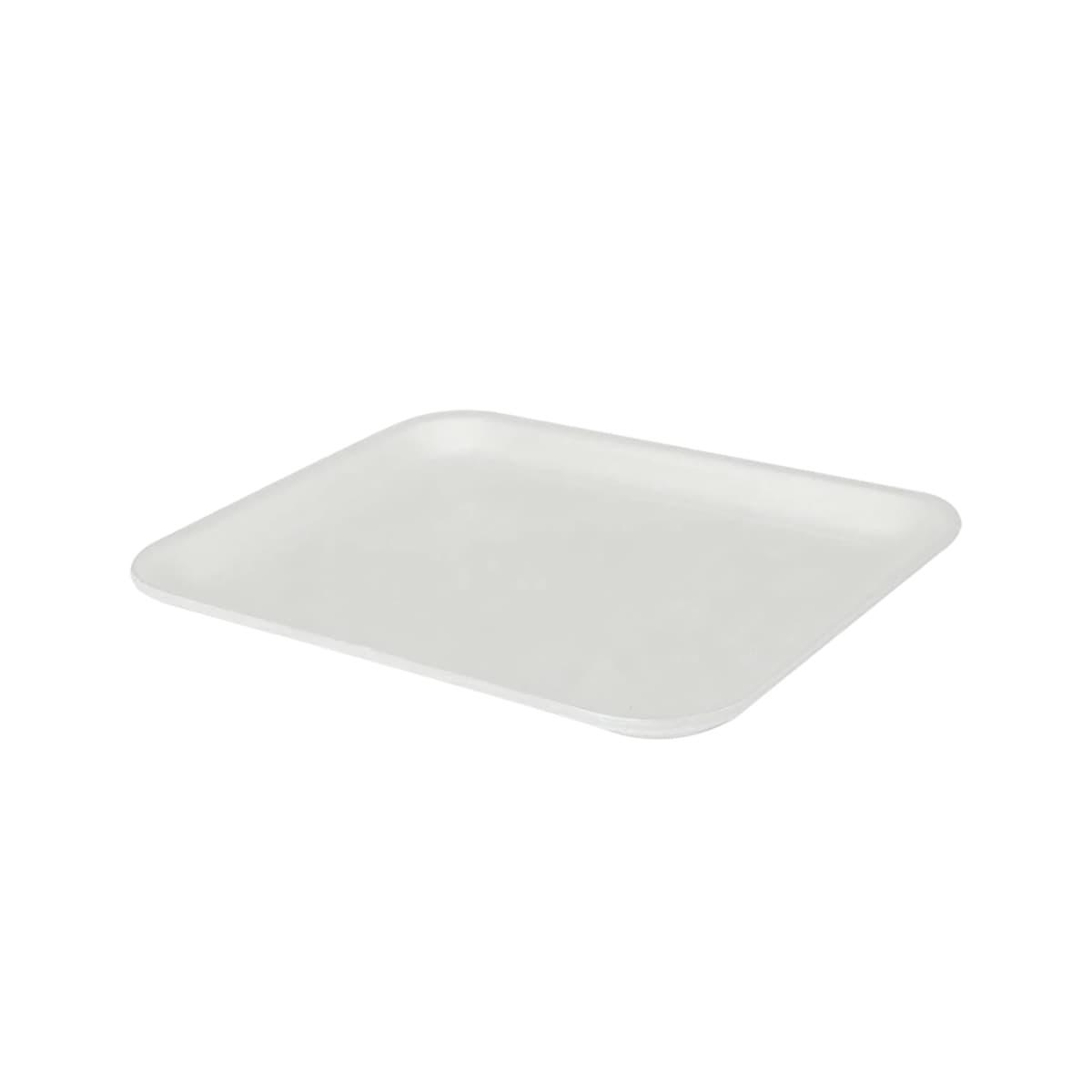 4S Meat Tray 9.44X7.28X0.625 IN 1 Compartment Polystyrene Foam White Rectangle 500/Case