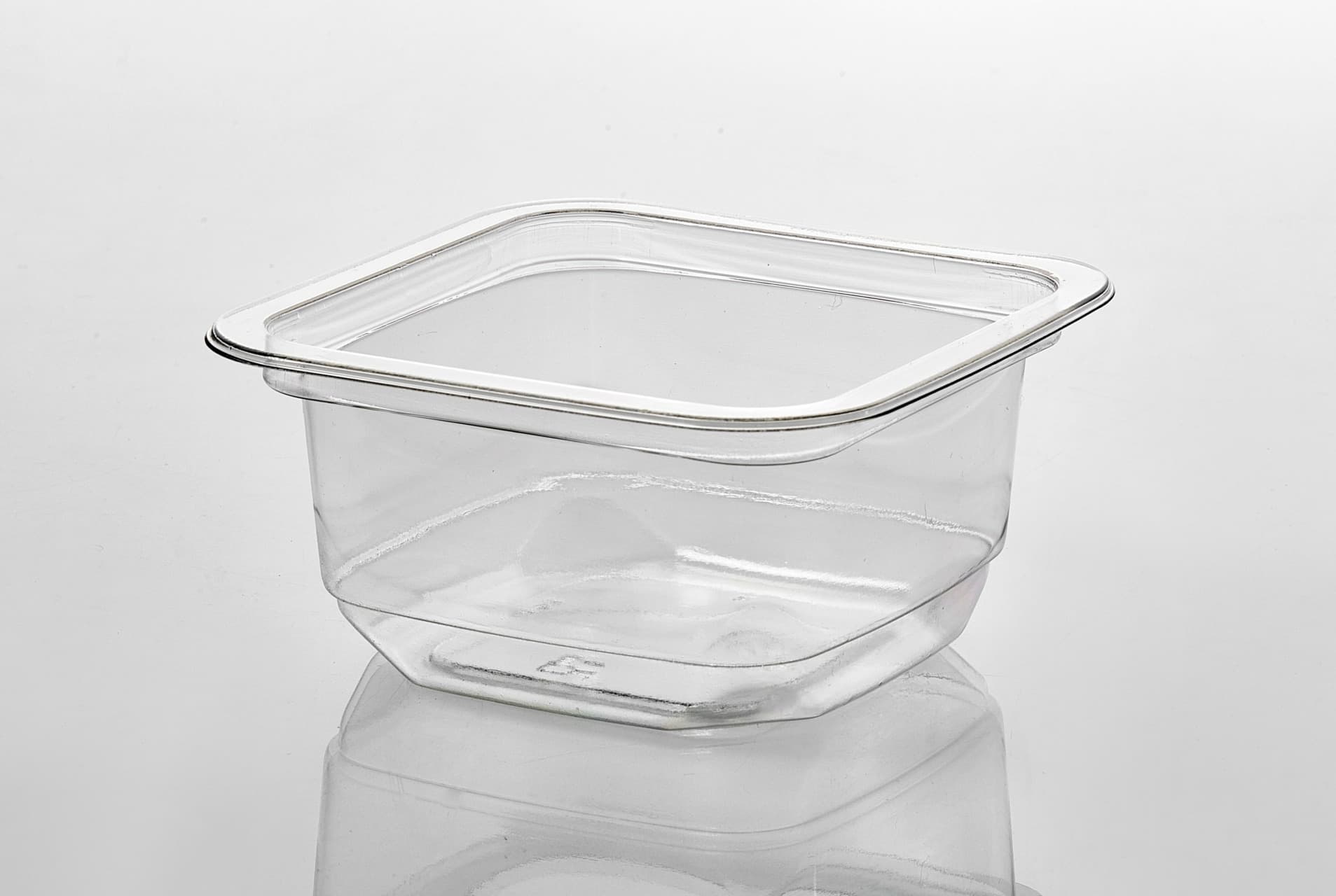 Take-Out Container Base 12 OZ PET Clear Square Sealable 540/Case