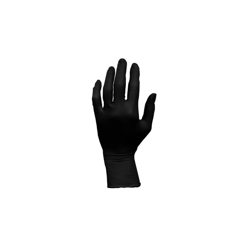 ProWorks® Examination Gloves Medium (MED) Black 7MIL Nitrile Powder-Free 100 Count/Pack 10 Packs/Case 1000 Count/Case