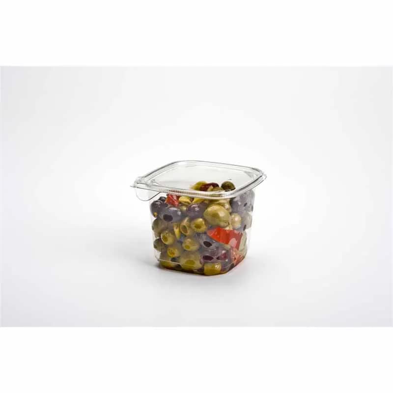 Bowl 24 OZ PET Clear Square Tamper-Evident 500/Case