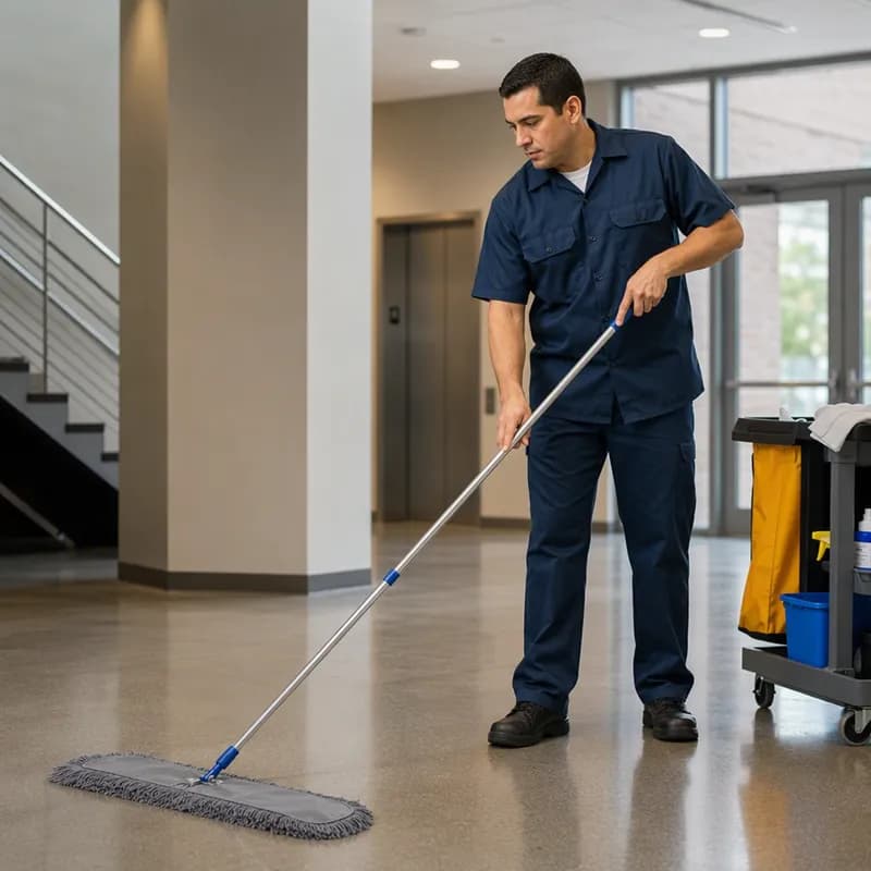 Dust Mop Handle Aluminum Extension 39-70IN Extension Handle Universal 25/Case