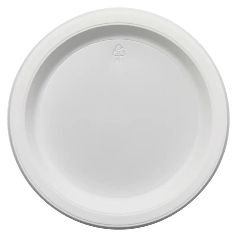 Victoria Bay Plate 7 IN Plastic White Round 125 Count/Pack 8 Packs/Case 1000 Count/Case