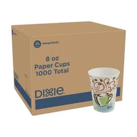 Dixie® Perfect Touch Hot Cup Insulated 8 OZ Double Wall Poly-Coated Paper Multicolor Coffee Haze 1000/Case