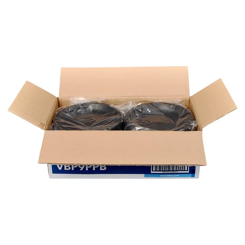 Victoria Bay Plate 9 IN MFPP Black Round 400/Case