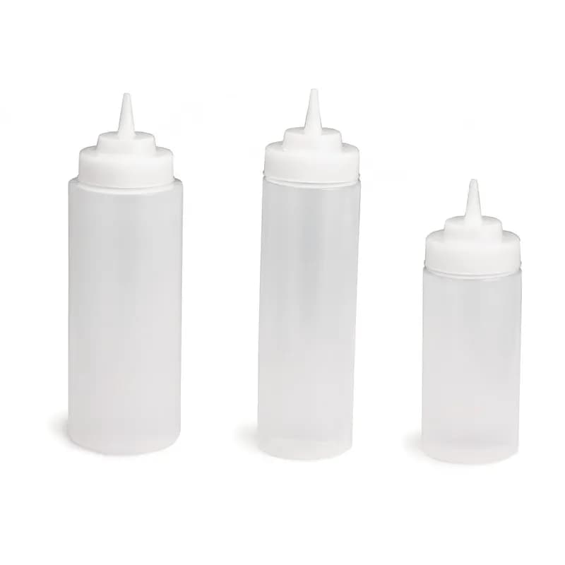 Bottle 16 OZ 2.75X8 IN PE Clear Wide Mouth Squeeze 1/Each
