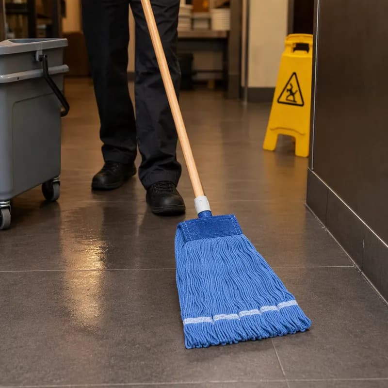 Mop Small (SM) Blue Looped Wide Band 1/Each