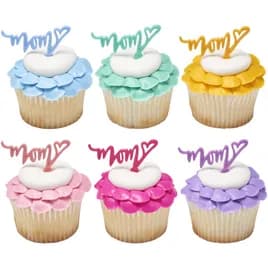DecoPics® Cake & Cupcake Topper Pick Plastic Mom 144/Pack