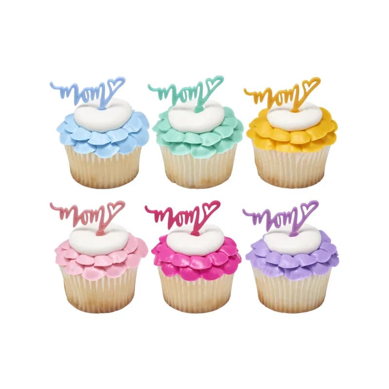 DecoPics® Cake & Cupcake Topper Pick Plastic Mom 144/Pack