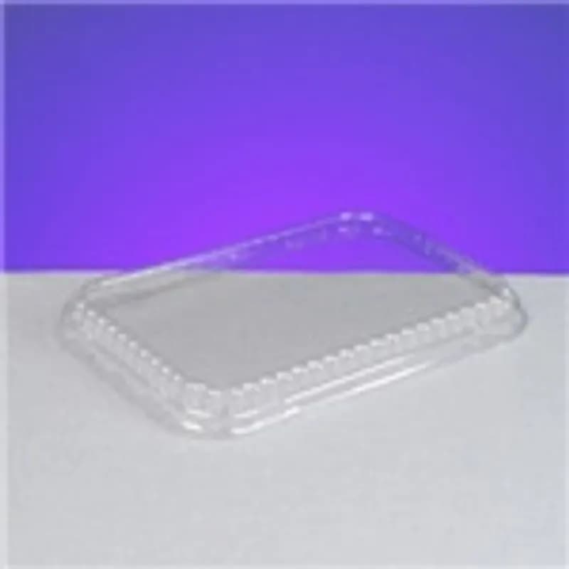 Lid Dome 0.5 IN Plastic Clear Rectangle For Container 250/Case